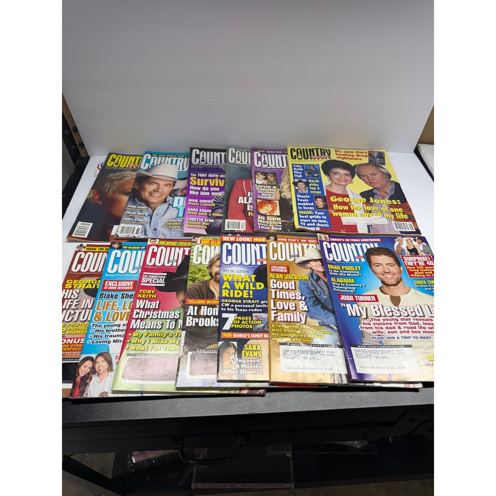 Vintage Country Weekly Magazine Lot 1997-2007 George Strait Toby Keith 12 Issues